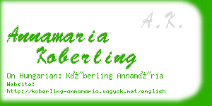 annamaria koberling business card